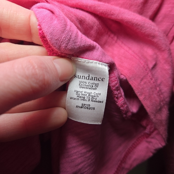 Sundance Women's Embroidered Puff Sleeve Blouse Size S Hippie Bohemian Pink - Picture 11 of 12